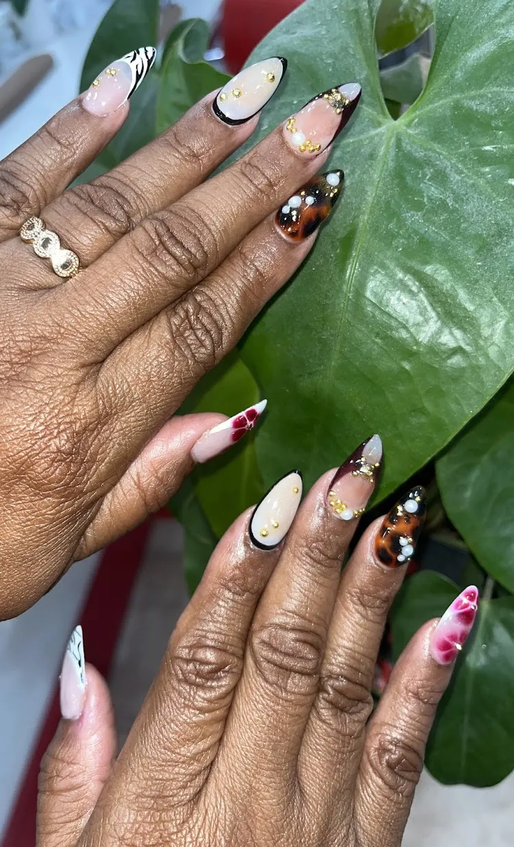 Acrylic nail set at Nail Nation Spa LA